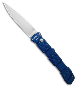 Piranha 21 Tactical Automatic Knife Blue Aluminum (3.38" Mirror) P-21B