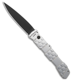 Piranha 21 Tactical Automatic Knife Silver Aluminum (3.4" Black)