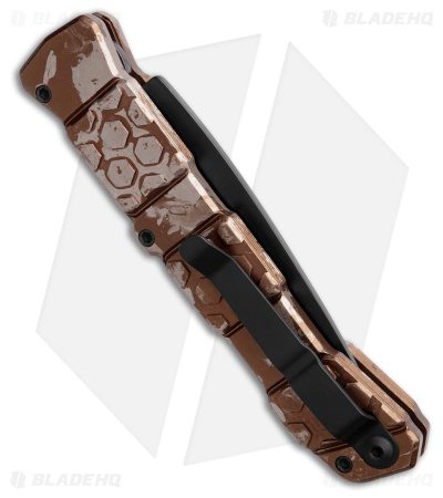 Piranha 21 Tactical Automatic Knife Tan Camo (3.375" Black) P-21CT