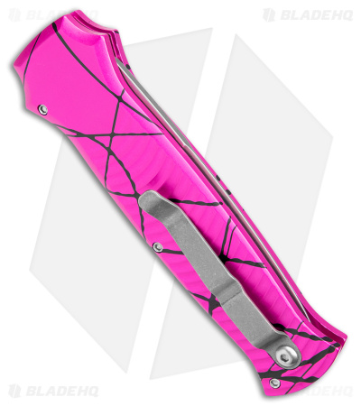 Piranha Bodyguard Automatic Knife Hot Pink (3.3" Stonewash)