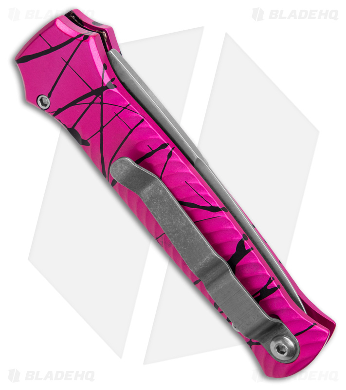 Piranha Mini-Guard  Automatic Knife Pink (2.9" Stonewash)