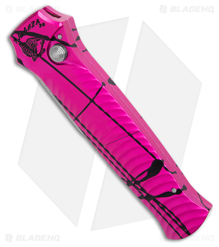 Piranha Mini-Guard  Automatic Knife Pink (2.9" Stonewash)
