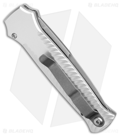 Piranha Mini-Guard Automatic Knife Silver (2.9" Stonewash)