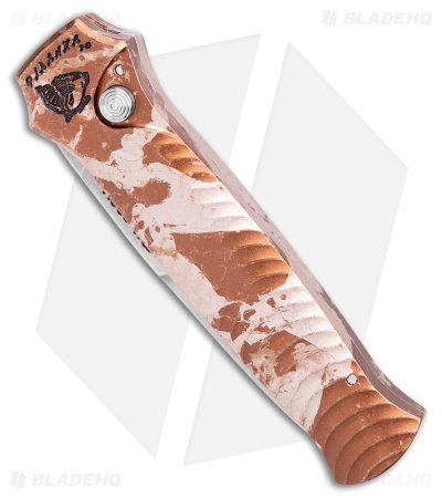 Piranha Mini-Guard Tactical Automatic Knife Desert Camo (2.9" Stonewash)