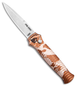 Piranha Mini-Guard Tactical Automatic Knife Desert Camo (2.9" Stonewash)