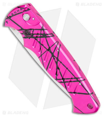 Piranha Pocket Knife Automatic Knife Hot Pink (3.2" Mirror Ser) P1-PKS