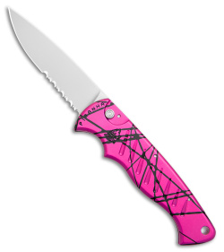 Piranha Pocket Knife Automatic Knife Hot Pink (3.2" Mirror Ser) P1-PKS