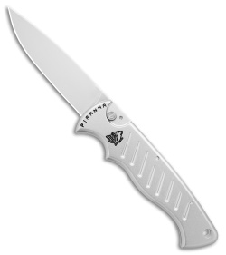 Piranha P-1 Automatic Knife Silver Aluminum (3.2" Mirror 154CM)