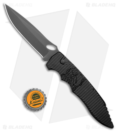 Piranha Predator Black Tactical Automatic Knife (4.1" Black)