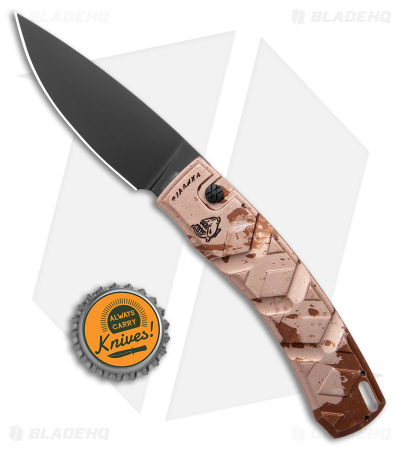 Piranha X Automatic Tactical Knife Desert Camo Aluminum (3.3" Black 154CM)