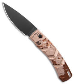 Piranha X Automatic Tactical Knife Desert Camo Aluminum (3.3" Black 154CM)