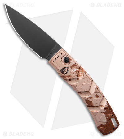 Piranha X Automatic Tactical Knife Desert Camo Aluminum (3.3" Black 154CM)