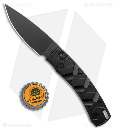 Piranha X Automatic Tactical Knife Black Aluminum (3.3" Black 154CM)