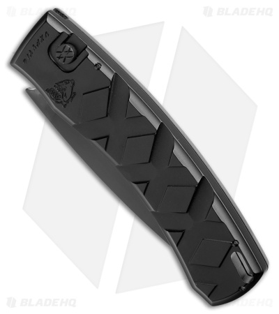 Piranha X Automatic Tactical Knife Black Aluminum (3.3" Black 154CM)