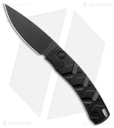 Piranha X Automatic Tactical Knife Black Aluminum (3.3" Black 154CM)
