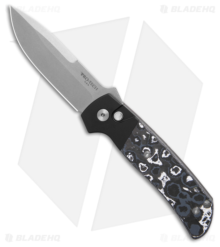 Pro-Tech Terzuola ATCF Automatic Knife White Storm Carbon Fiber (3.5" SW)