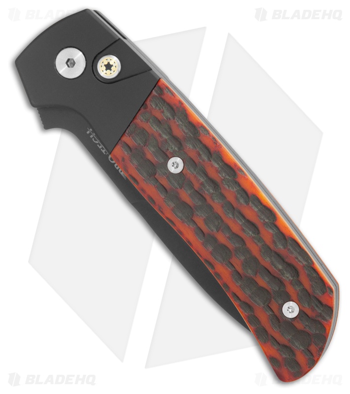 Pro-Tech ATCF Auto Black, Red Bone, Aluminum Black