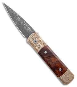 Pro-Tech Godson BronzeAl Custom Automatic Desert Ironwood (Damascus)