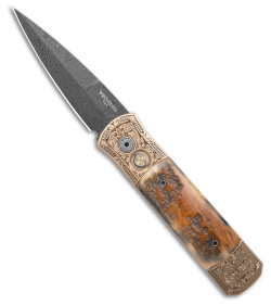 Pro-Tech Ultimate Custom Godson Automatic Knife Mastodon Bark (3.15" Damascus)