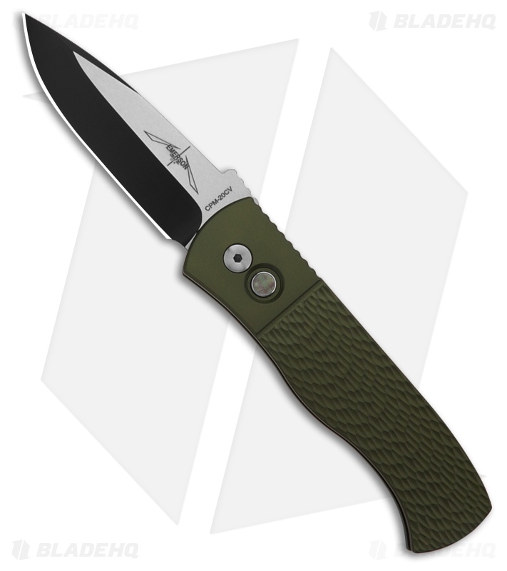 Pro-Tech Emerson CQC-7 Automatic Knife Green Jigged Aluminum (3.25" Two-Tone)