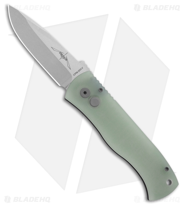 Pro-Tech Exclusive Emerson CQC-7 Auto Knife Black Aluminum/Jade G-10 (3.25" SW)