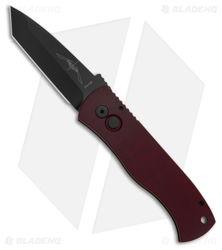 Pro-Tech Exclusive Emerson CQC-7 Tanto Auto Knife Burgundy Micarta (3.25" DLC)