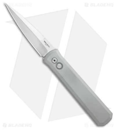 Pro-Tech Godfather Automatic Knife Premium Grey (4" Hand Satin)