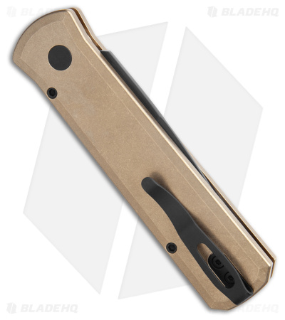 Pro-Tech Godson Automatic Knife Bronze Al Custom Fat Carbon Gold (3.2" Black)