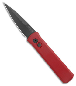 Pro-Tech Godson Automatic Knife Red Aluminum (3.15" Black) 721