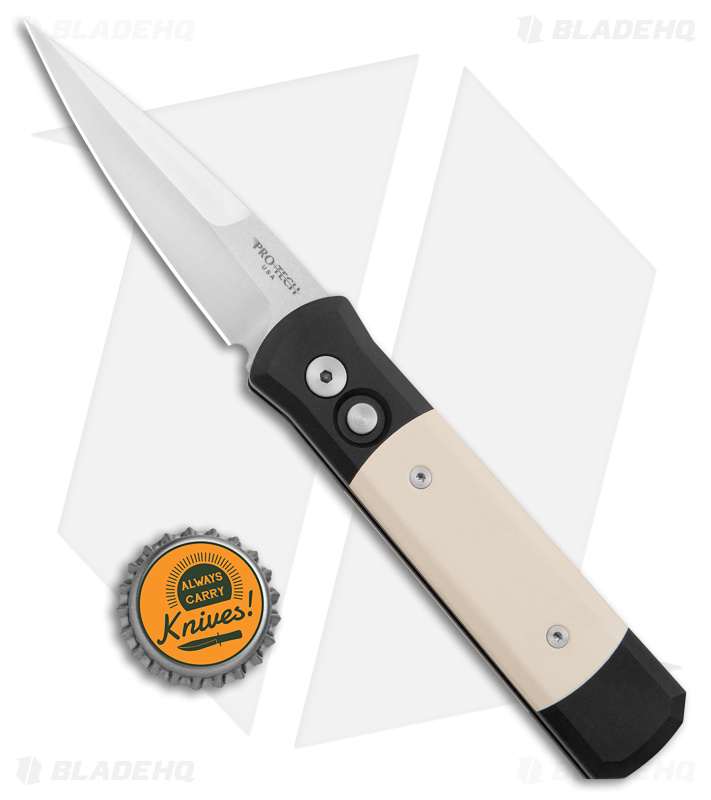 Pro-Tech Godson Tuxedo Automatic Knife Ivory Micarta (3.15" Satin) 751