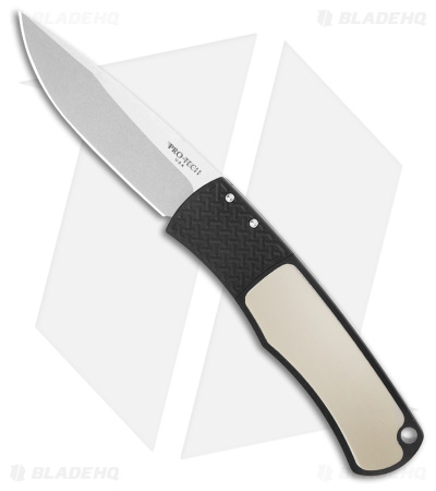 Pro-Tech Magic BR-1 "Whiskers" Automatic Knife Tuxedo (3.125" Stonewash)