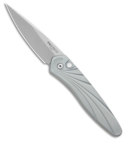 Pro-Tech Newport Automatic Knife Gray 3D Wave (3" Stonewash) 3436-Grey