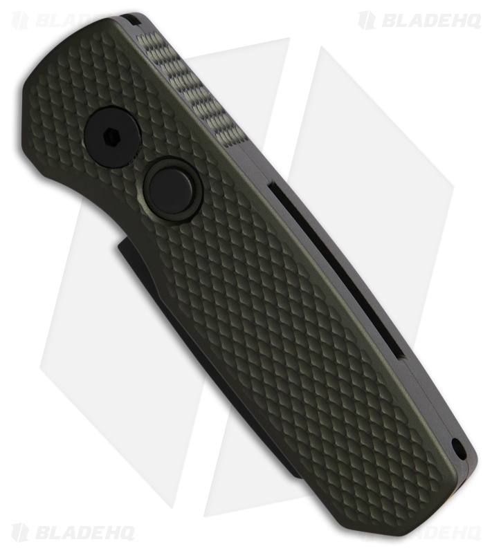 Pro-Tech Runt 5 Auto Green Textured Al Reverse Tanto DLC