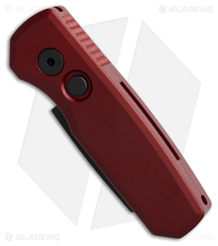 Pro-Tech Runt 5 MagnaCut Reverse Tanto Automatic Knife Dark Red (1.9" Black DLC)