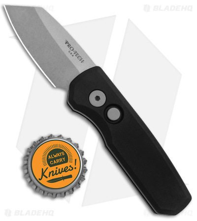 Pro-Tech Runt 5 MagnaCut Reverse Tanto Automatic Knife Black (1.9" Stonewash)