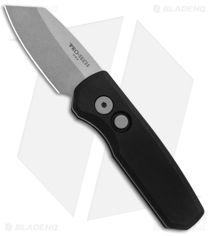 Pro-Tech Runt 5 MagnaCut Reverse Tanto Automatic Knife Black (1.9" Stonewash)