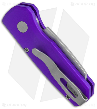 Pro-Tech Runt 5 Reverse Tanto Automatic Knife Purple (1.9" Stonewash MagnaCut)