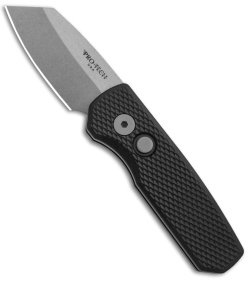 Pro-Tech Runt 5 Reverse Tanto Automatic Knife Textured Black (1.9" SW) Magnacut