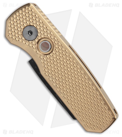 Pro-Tech Runt 5 Reverse Tanto Automatic Knife Bronze (2" Star Fire Damascus)