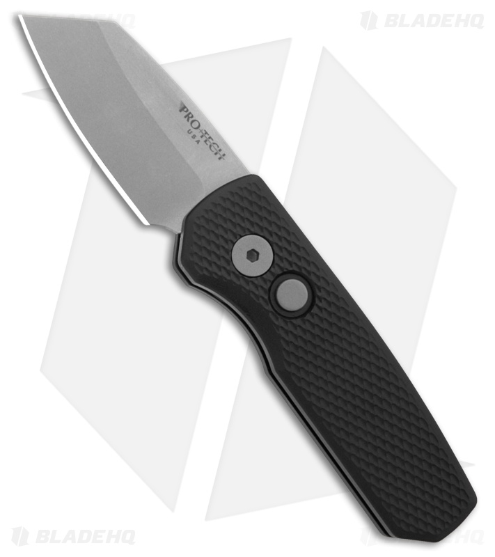 Pro-Tech Runt 5 Reverse Tanto MagnaCut Automatic Knife Textured Black (1.9" SW)