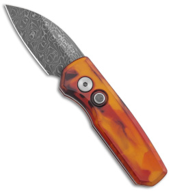 Pro-Tech Runt 5 Wharncliffe Automatic Knife Del Fuego (1.9" Damascus)