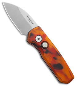 Pro-Tech Runt 5 Wharncliffe Automatic Knife Del Fuego (1.9" Stonewash MagnaCut)