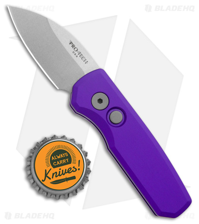Pro-Tech Runt 5 Wharncliffe Automatic Knife Purple (1.9" Stonewash MagnaCut)