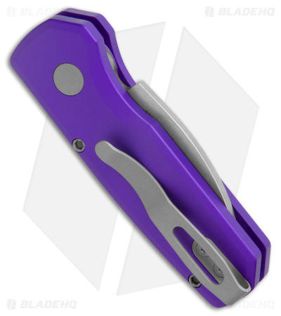 Pro-Tech Runt 5 Wharncliffe Automatic Knife Purple (1.9" Stonewash MagnaCut)