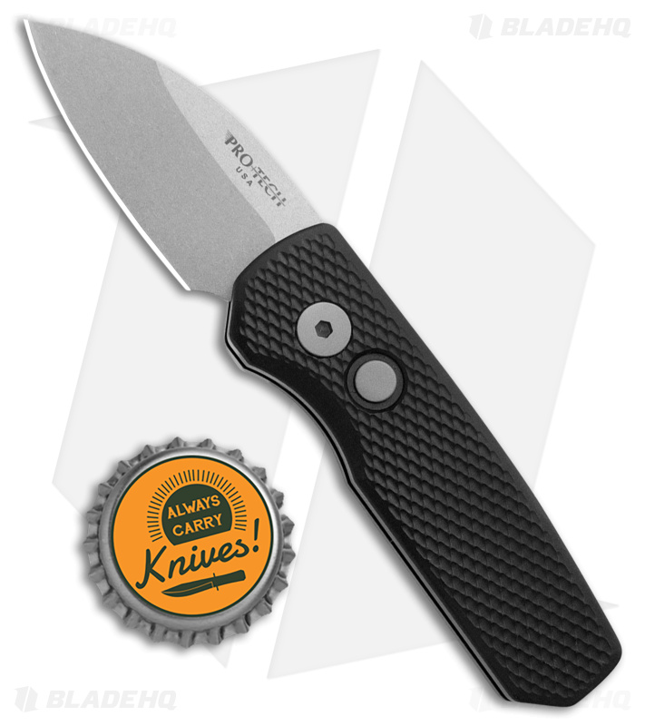 Pro-Tech Runt 5 Wharncliffe Automatic Knife Textured Black (1.9" SW MagnaCut)