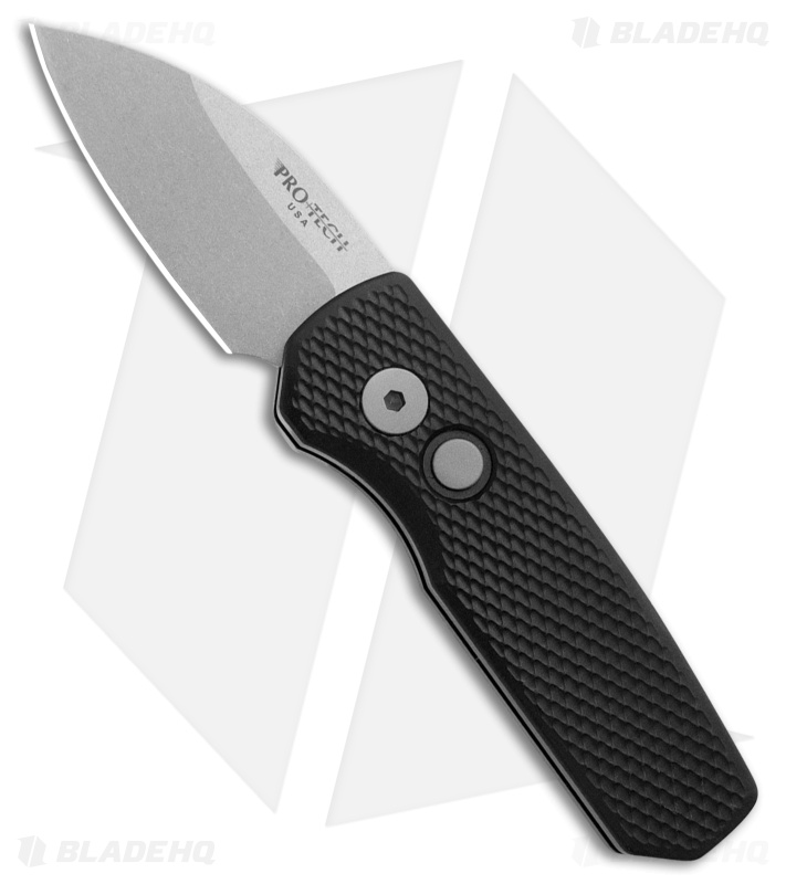 Pro-Tech Runt 5 Wharncliffe Automatic Knife Textured Black (1.9" SW MagnaCut)