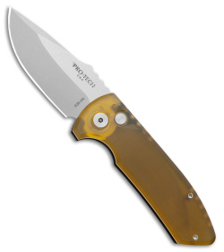 Pro-Tech Les George SBR Automatic Knife Amber Ultem (2.6" Stonewash)