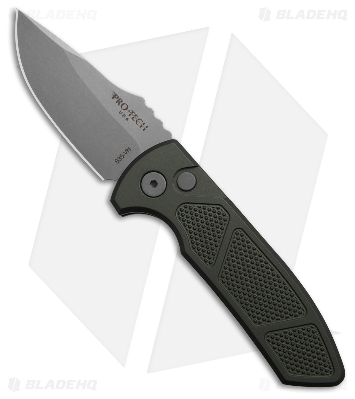Pro-Tech Les George SBR Auto Knife Green Machined Aluminum (2.6" SW)