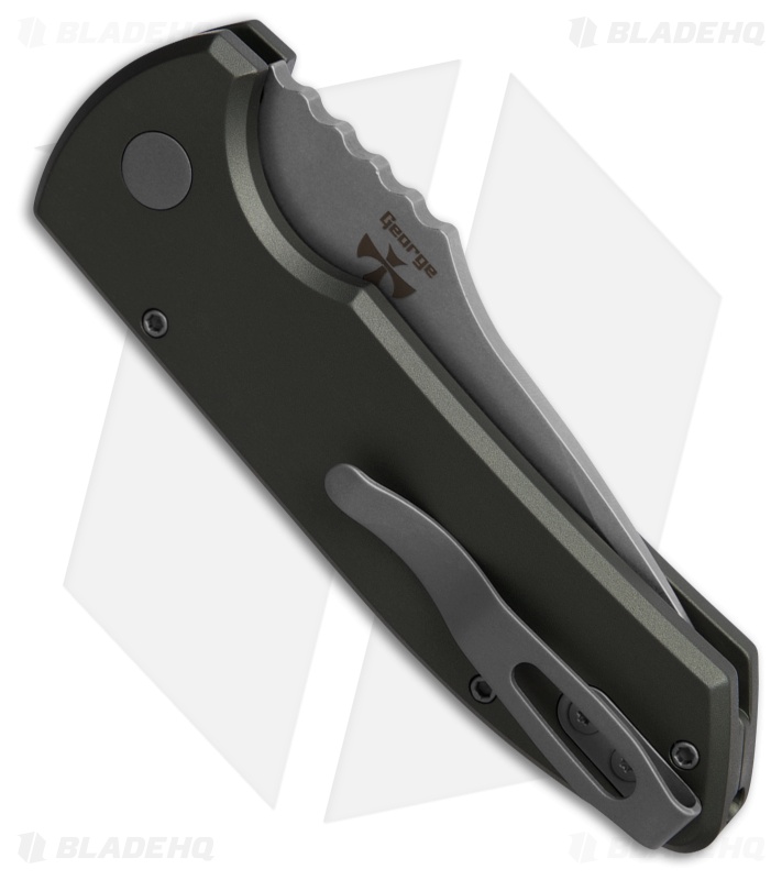 Pro-Tech Les George SBR Auto Knife Green Machined Aluminum (2.6" SW)