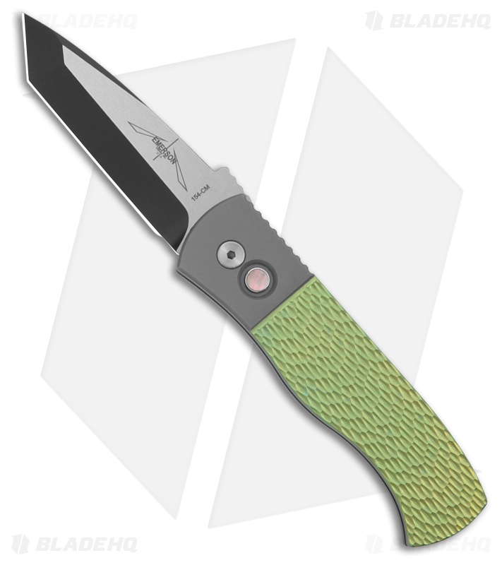 Pro-Tech Emerson CQC-7 Automatic Knife Gray/Green Textured Ti (3.25" Two-Tone)